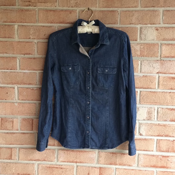 ann taylor denim shirt
